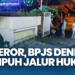 Teror OTK Di BPJS Denpasar, Spanduk Dan Batu Berserakan