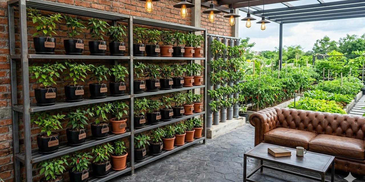 Teras Estetik Dengan Kebun Cabai: Ini Tips Inspirasi Penataannya